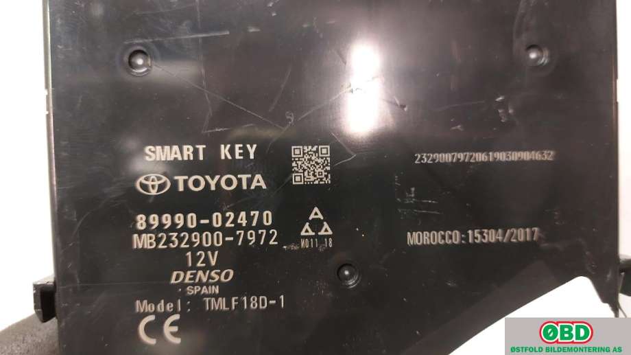 Styreenhet nøkkelfri/keyless til Toyota Corolla 2019-->>  (TOYOTA|899H002050|2329007972|8999002470)