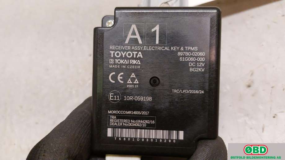 Styreenhet diverse til Toyota Corolla 2019-->> (TOYOTA||897B002060)