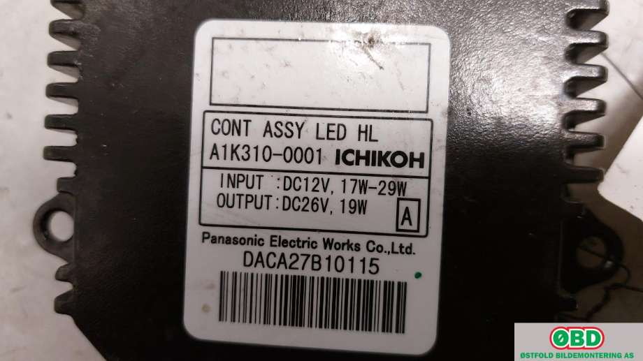 Styreenhet xenon/ballast til Nissan Leaf 2011-2017 (Type I)  (NISSAN|260558990A|A1K3100001)