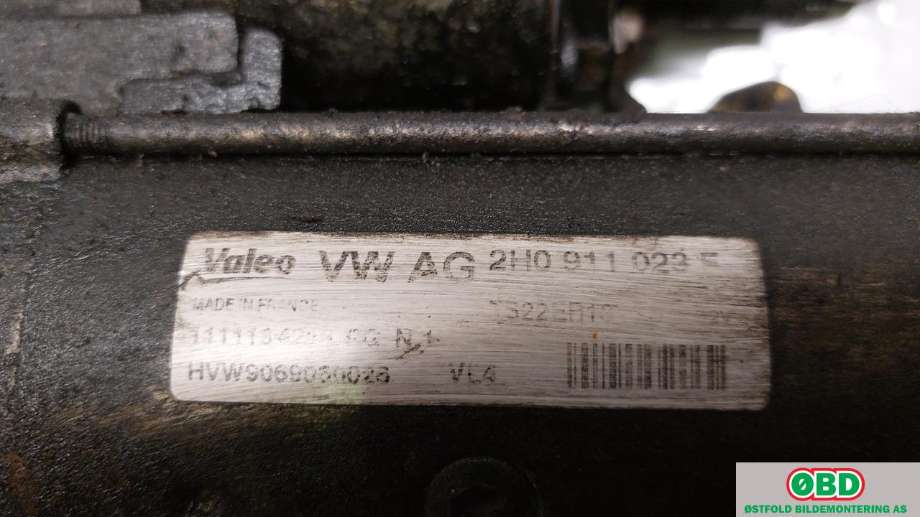 Starter diesel til VW Crafter 2011-2016 (Type I, Fase 2)  (VOLKSWAGEN|2H0 911 023 F|2H0 911 023 N|)