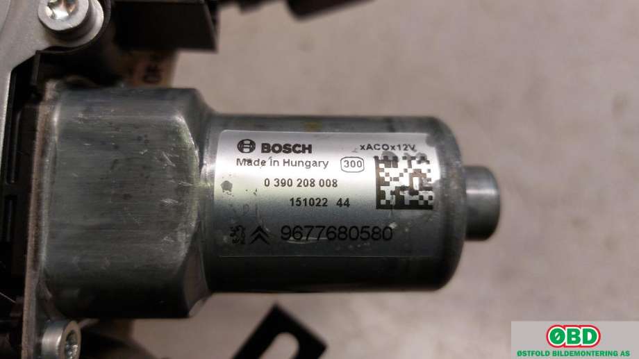 Viskermotor bakrute til Peugeot 308 2013-2021 (Type II)  (PEUGEOT|96 776 805 80|98 195 231 80|9677680580)