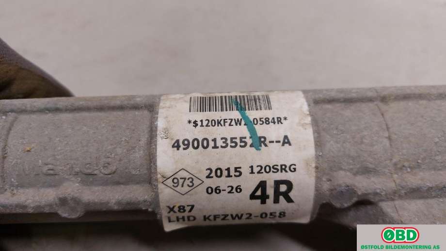 Tannstang til Renault Captur 2013-2020 (Type I)  (RENAULT|490013552R|490012863R)
