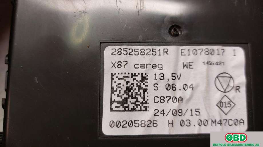 Styreenhet diverse til Renault Captur 2013-2020 (Type I)  (RENAULT|285258251R|285254697R)