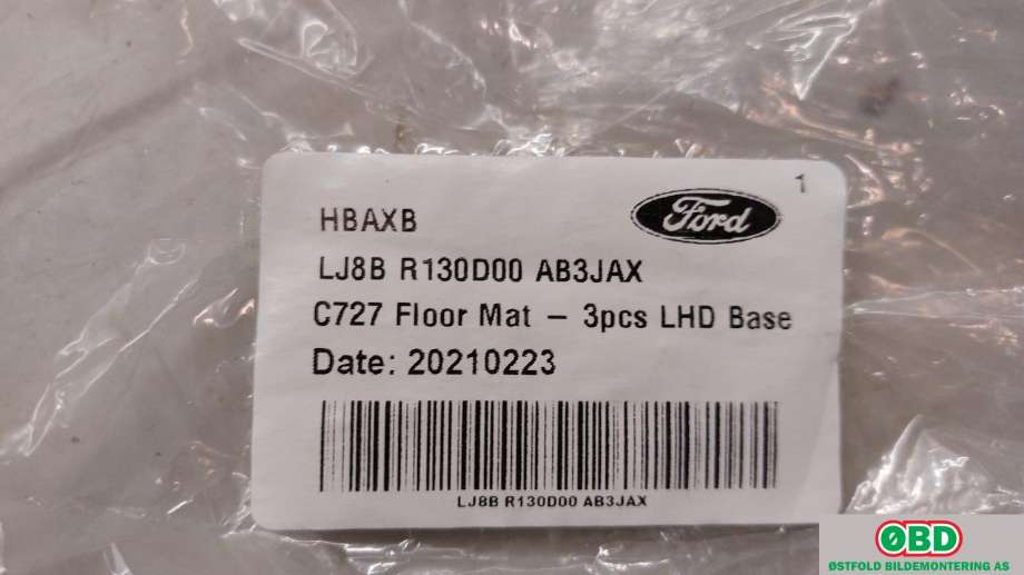 Innredning diverse til Ford Mustang Mach-e 2020-->> (2499261||LJ8BR130D00)