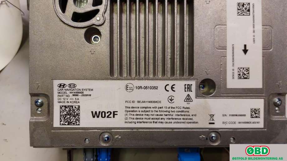 Bilstereo navigasjon til Kia e-Soul 2019-->> (Type III)  (KIA|96560J2020FHV|)