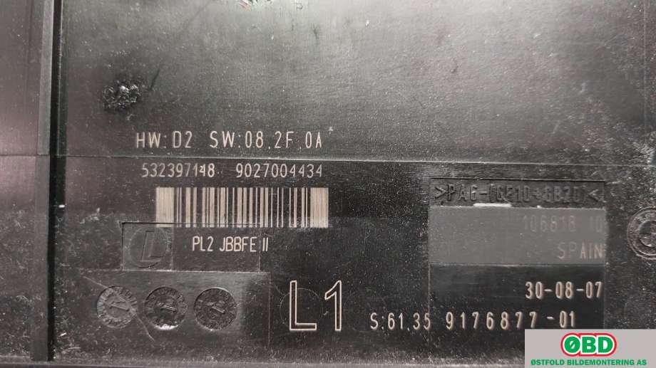 Styreenhet comfort (BCM) til BMW 3-Serie 2005-2011 (E90/E91/E92/E93) (E90/E91/E92/E93) (BMW||61359176877)