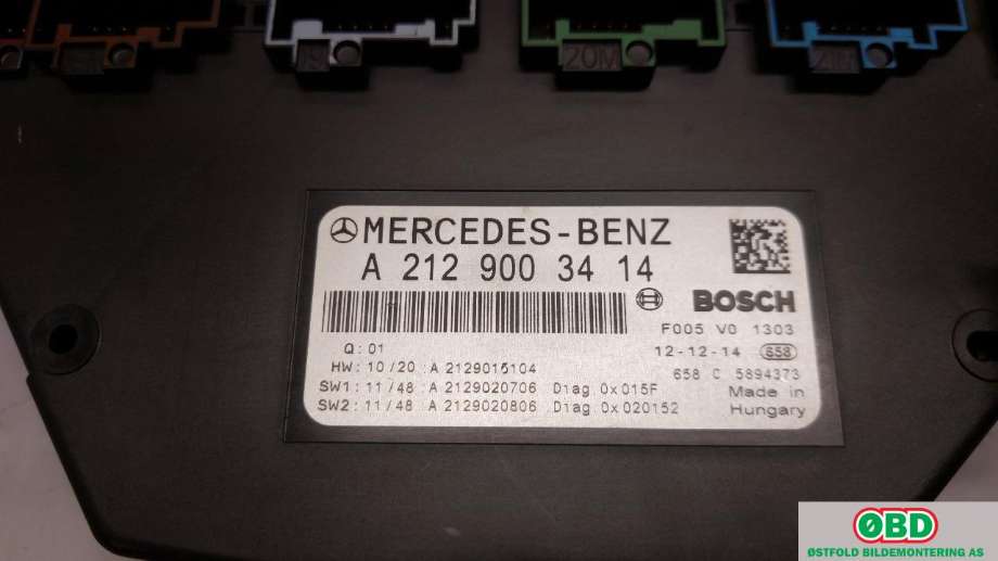Sikringsboks til Mercedes C-Klasse 2011-2014 (Fase 2) (W204) (W204) (MERCEDES|A 212 900 38 14|A 231 900 77 07|2129003414)