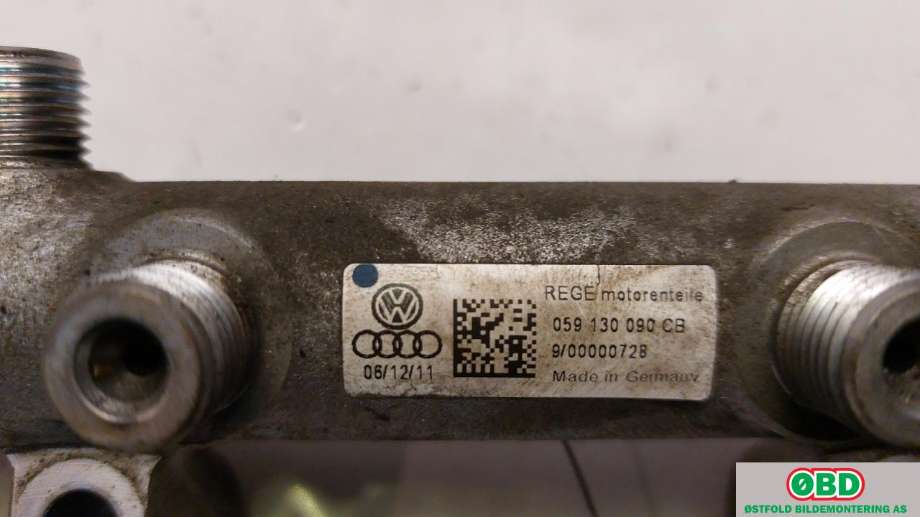 Dyseskinne (fuelrail) til Audi A6 2011-2014 (Type IV, Fase 1) (C7) (C7) (AUDI|059 130 090 CN||059130090CB)