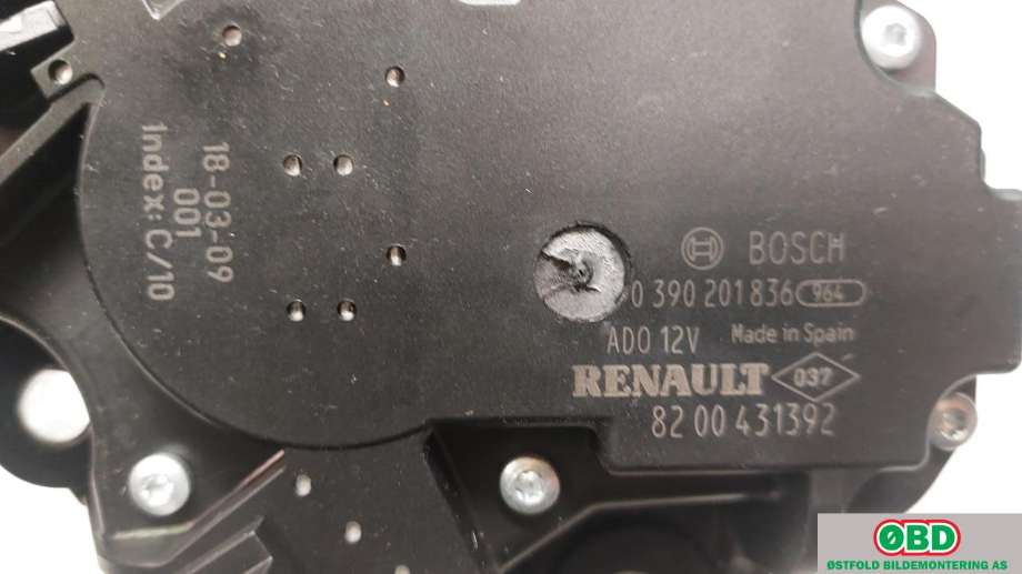 Viskermotor bakrute til Renault Kangoo 2008-2021 (Type II)  (RENAULT|8200431392|0390201836)