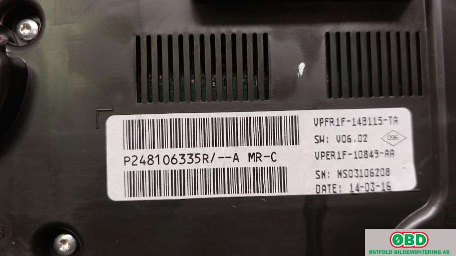 Instrumentpanel til Renault Megane 2016-->> Type IV  (RENAULT|248106335R|248105618R)