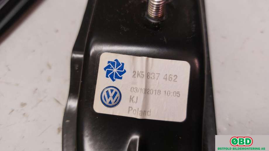 Ruteheis høyre foran til VW Caddy 2015-2020 (Type III, Fase 3)  (VOLKSWAGEN|2K5 837 462|)