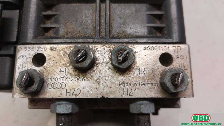 ABS sentral til Audi A6 2011-2014 (Type IV, Fase 1) (C7) (C7) (AUDI|4G0 614 517 P|0265250451|4G0614517P)