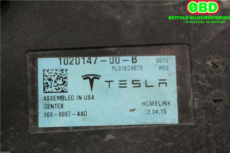Styreenhet diverse til Tesla Model S 2013-2016 (Fase 1)  (TESLA|102014700B|)