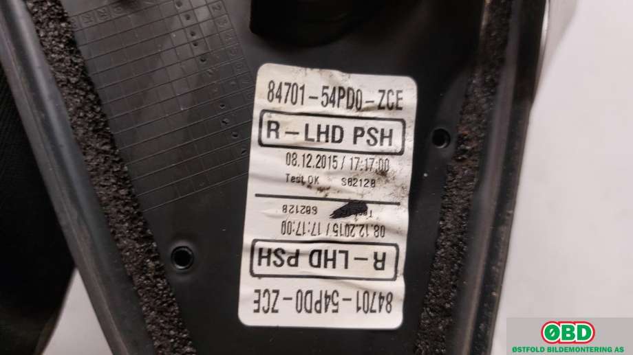 Speil høyre til Suzuki Vitara 2015-->> (Type IV)  (SUZUKI||8470154PD0ZCE)