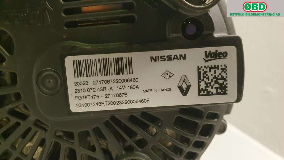 Dynamo til Nissan NV250 2020-->>  (NISSAN|2310000Q7C|2310000Q7L|)