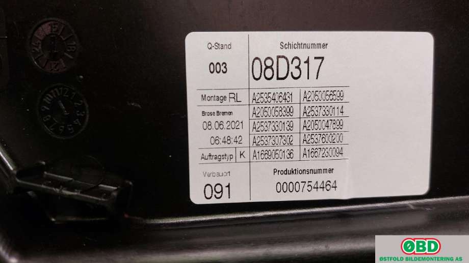 Ruteheis til Mercedes GLC 2015-2022 (X253) (X253) (MERCEDES|A 253 730 79 02|)