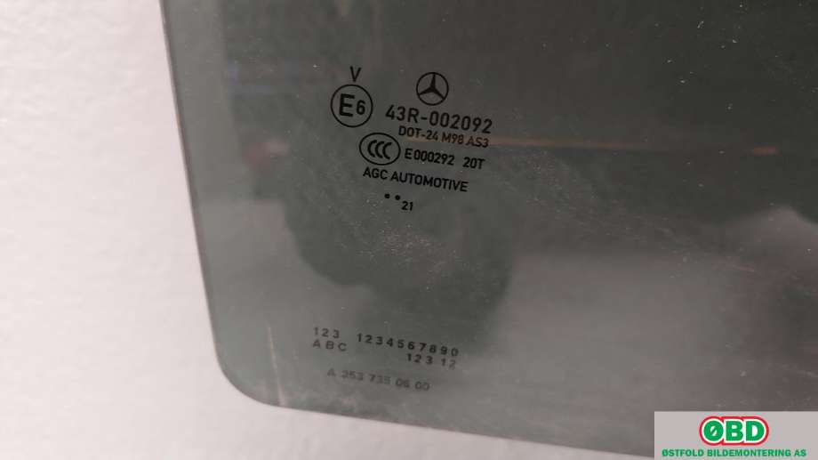 Siderute høyre bak til Mercedes GLC 2015-2022 (X253) (X253) (MERCEDES|A 253 735 06 00|)