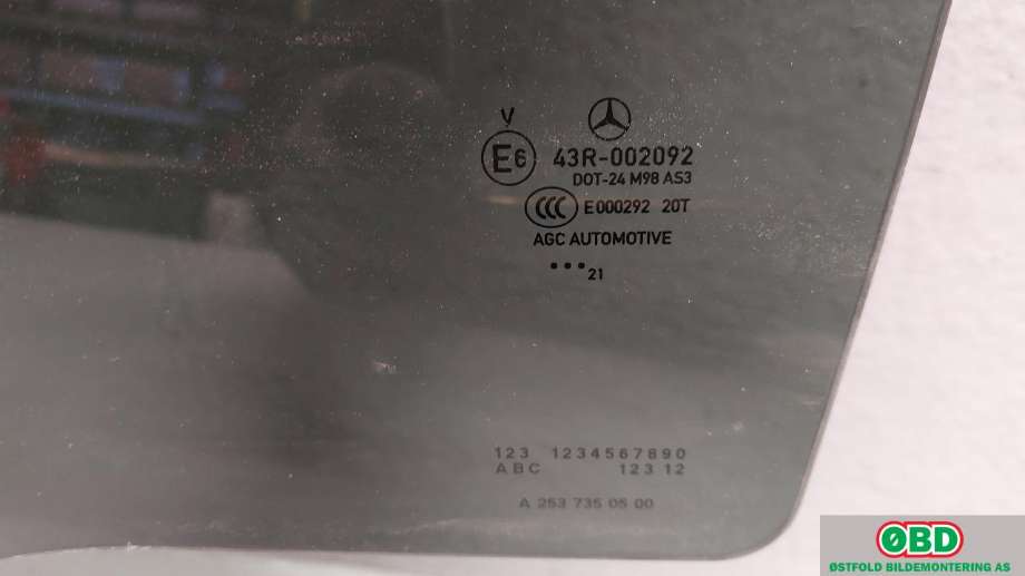 Siderute venstre bak til Mercedes GLC 2015-2022 (X253) (X253) (MERCEDES|A 253 735 05 00|)