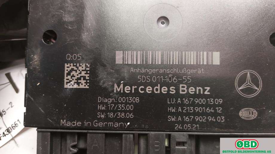 Styreenhet hengerfeste til Mercedes GLC 2015-2022 (X253) (X253) (MERCEDES|A 167 900 13 09||1679001309)