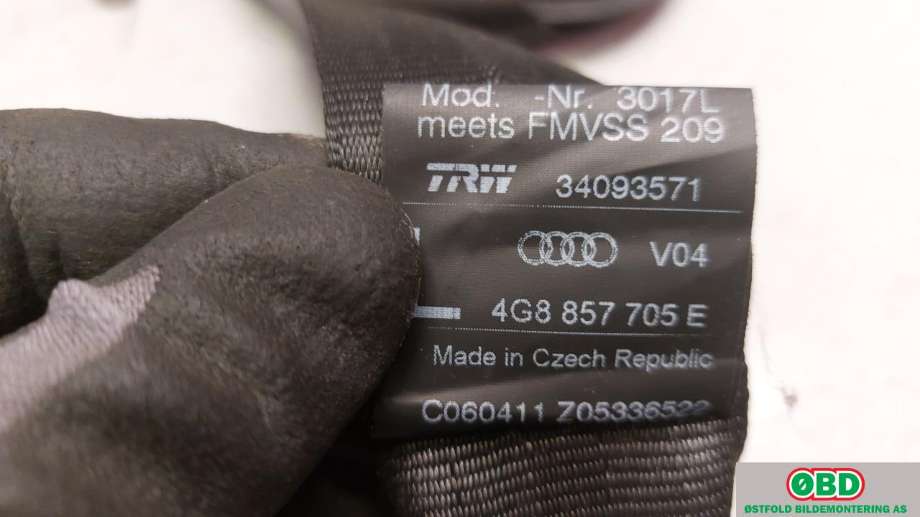 Airbag beltestrammer til Audi A7 2010-2014 (Type I, Fase 1)  (AUDI|4G8 857 705 E||4G8857705E)