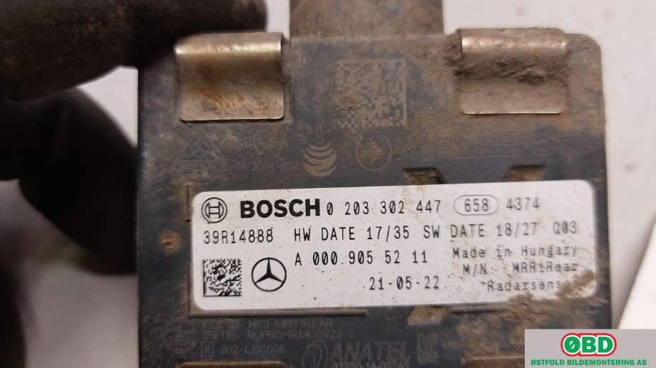 Sensor radar til Mercedes GLC 2015-2022 (X253) (X253) (MERCEDES|A 000 905 52 11||0009055211)