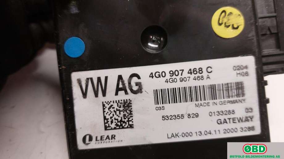 Styreenhet diverse til Audi A7 2010-2014 (Type I, Fase 1)  (AUDI|4G5 907 468 F||4G0907468C)