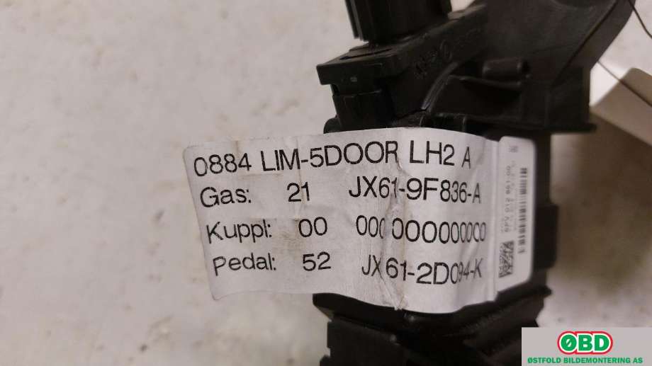 Pedal gass til Ford Focus 2018-->> (Type IV)  (FORD|2537261||JX619F836A)