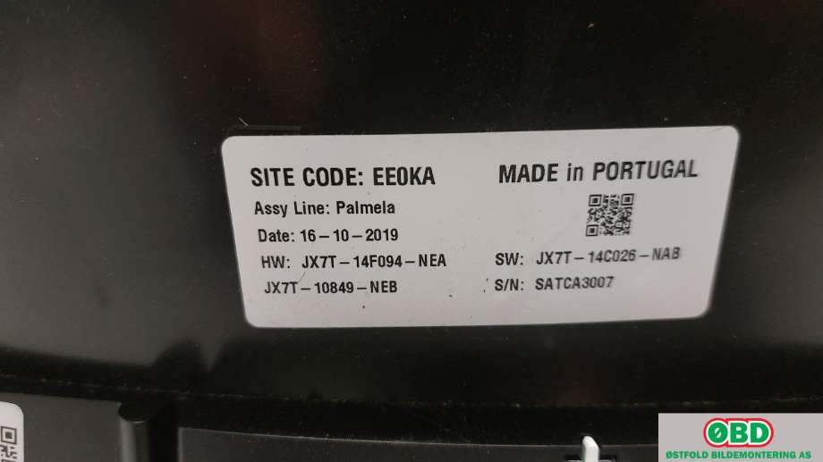 Instrumentpanel til Ford Focus 2018-->> (Type IV)  (FORD|2603141|JX7T10849NEJ|JX7T10849NEB)