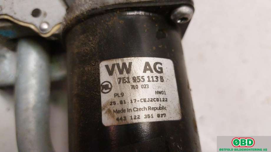 Viskermotor frontrute til VW Transporter / Caravelle 2015-2019 (T6) (T6) (VOLKSWAGEN|7E1 955 113 D|)