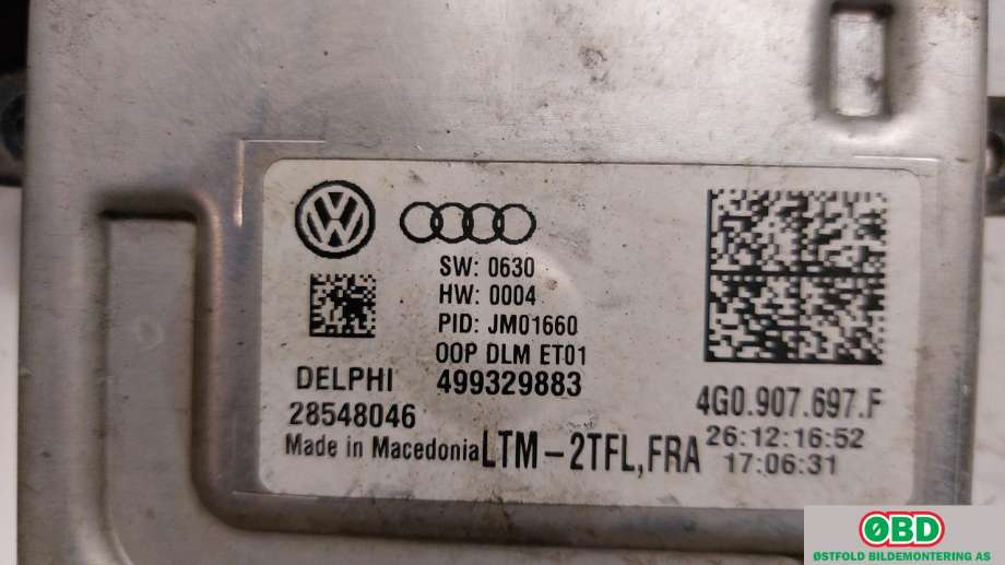 Styreenhet xenon/ballast til VW Passat 2015-2019 (Fase 1) (B8) (B8) (VOLKSWAGEN|4G0 907 697 F||4G0907697F)