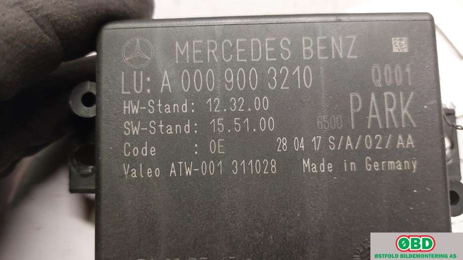 Styreenhet parkering til Mercedes Vito 2014-->> (W447) (W447) (MERCEDES|A 000 900 32 10|A 000 900 67 13|0009003210)