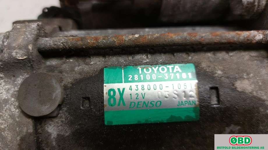 Starter til Toyota RAV4 2013-2015 (Type IV, Fase 1)  (TOYOTA|2810037101|)