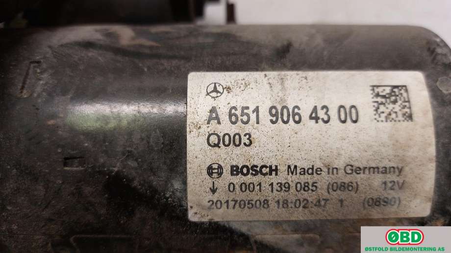 Starter diesel til Mercedes Vito 2014-->> (W447) (W447) (MERCEDES|A 651 906 43 00|A 651 906 28 00|6519064300)