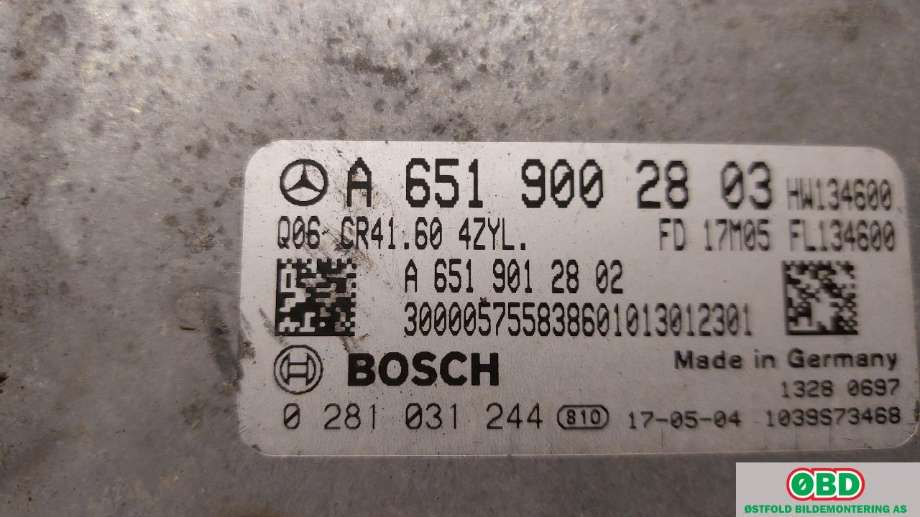 Styreenhet motor til Mercedes Vito 2014-->> (W447) (W447) (MERCEDES|A 651 900 28 03||6519002803)