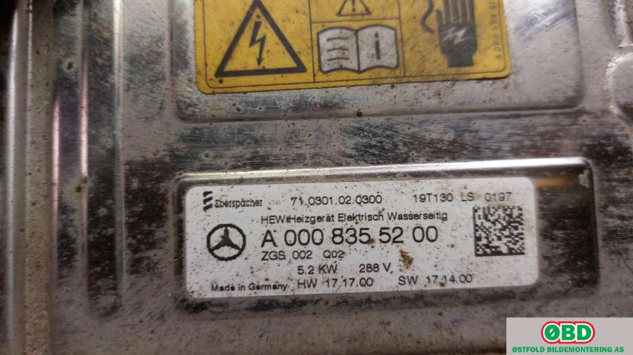 Varmeapparat diverse til Mercedes E-Klasse 2016-2023 (W213) (W213) (|0008355200)