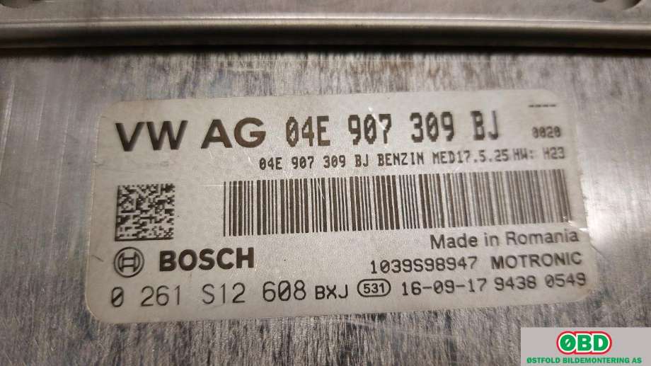 Styreenhet motor til VW Tiguan 2016-2020 (Type II, Fase 1)  (|04E907309BJ)