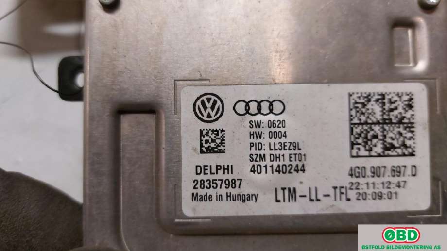 Styreenhet xenon/ballast til Audi A6 2011-2014 (Type IV, Fase 1) (C7) (C7) (AUDI|4G0 907 697 D||4G0907697D)