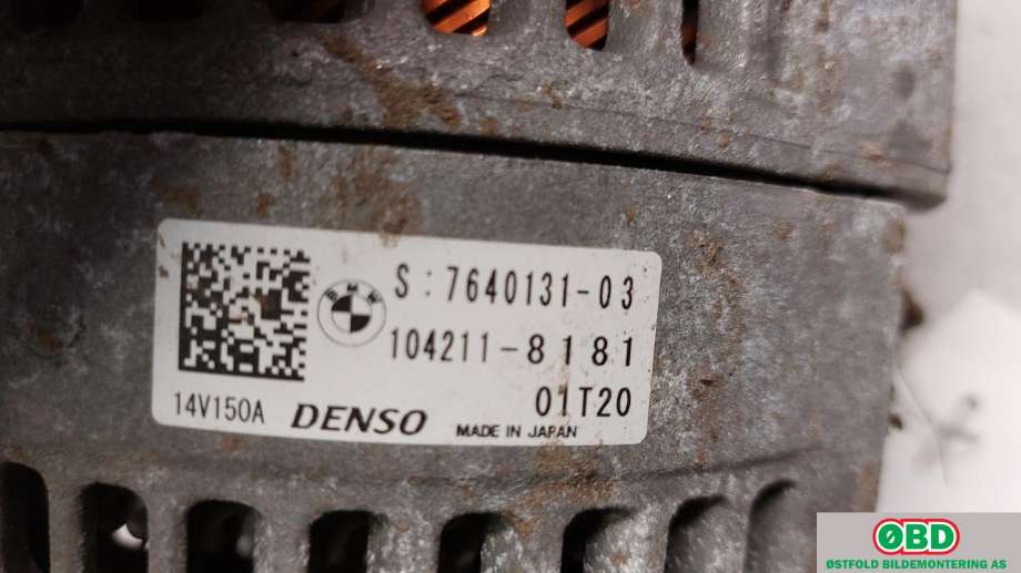 Dynamo til BMW 3-Serie 2012-2018 (F30/F31/F34) (F30/F31/F34) (BMW|12 31 7 640 132|12 31 7 646 814|7640131)