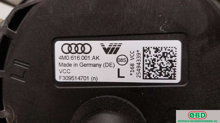 Fjær foran nivå luftpute/belg til Audi e-tron 2018-->>  (E-tronn 55 Adv Sport|4M0 616 001 AK||4M0616001AK)