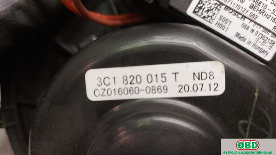 Varmeapparat motor til VW Golf VI 2008-2012  (VOLKSWAGEN|1K1 820 015 L|)