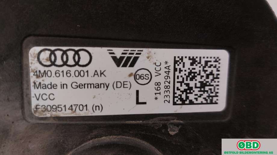 Fjær foran nivå luftpute/belg til Audi e-tron 2018-->>  (AUDI|4M0 616 001 AK||4M0616001AK)