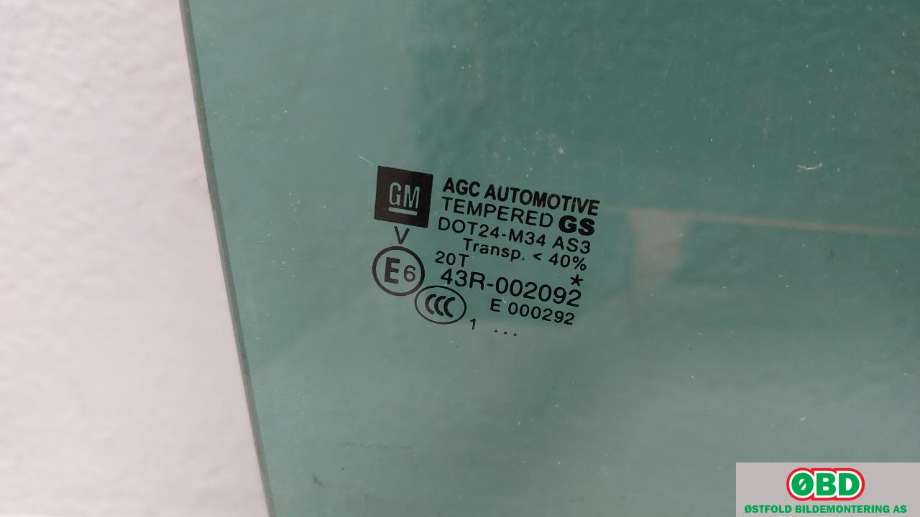 Siderute høyre bak til Opel Zafira Tourer 2012-2018 (OPEL|13265814|)