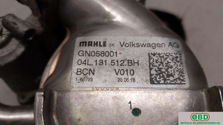 EGR-kjøler til VW Tiguan 2016-2020 (Type II, Fase 1)  (VOLKSWAGEN|04L 131 512 BQ||04L131512)