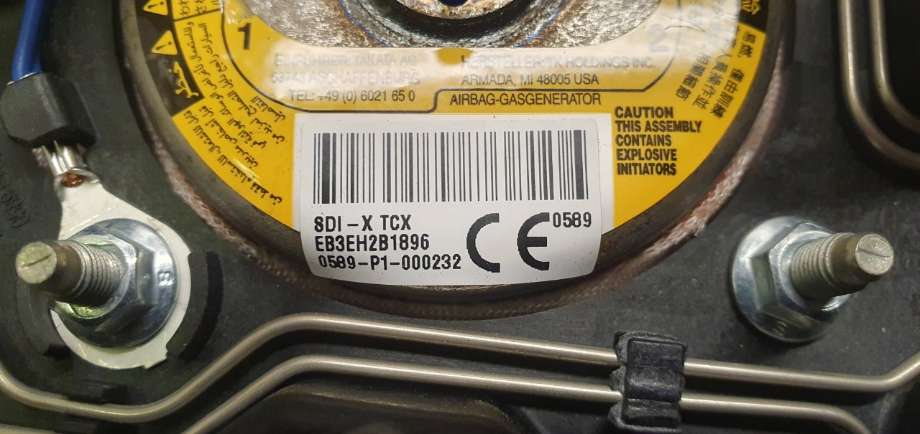 Airbag rattpute til Citroën Jumpy 2016-->> (Type III) (CITROEN|98 088 720 ZD|)