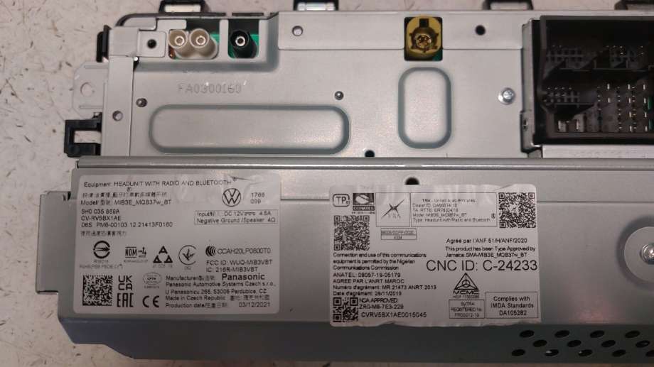 Bilstereo navigasjon til VW Caddy 2020-->> (Type IV)  (5H0 035 869 A||5H0035869A)