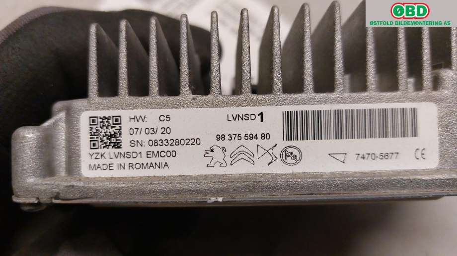 Styreenhet diverse til Peugeot 208 2019-->> (Type II)  (PEUGEOT||9837559480)
