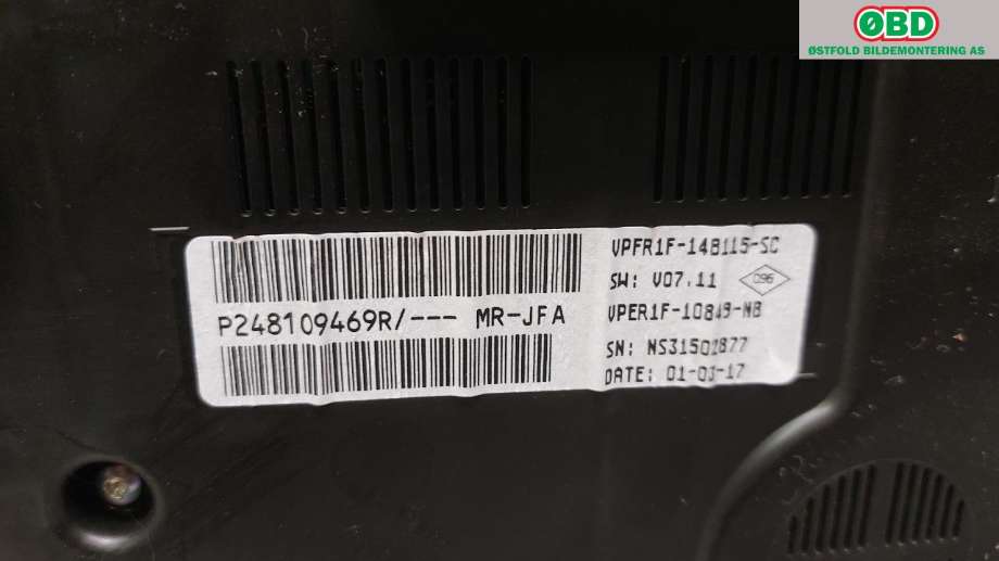 Instrumentpanel til Renault Scenic 2016-2019 (Type IV)  (RENAULT|248109469R|248096881R)