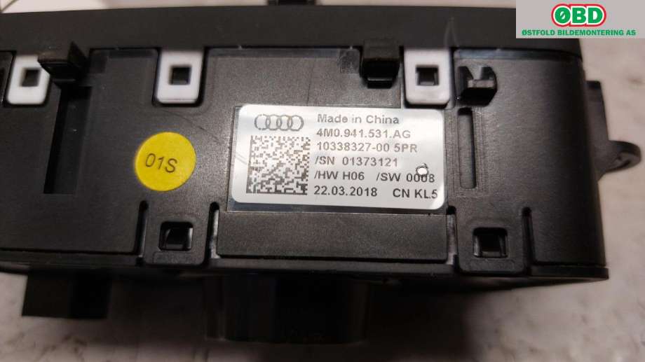 Bryter lys til Audi A4, Allroad 2016-->> (Type II) (B9) (B9) (AUDI|4M0 941 531 AG|)
