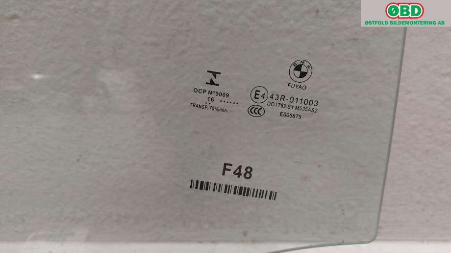 Siderute høyre bak til BMW X1 2015-2022 (F48) (F48) (BMW|51 35 7 349 498|)