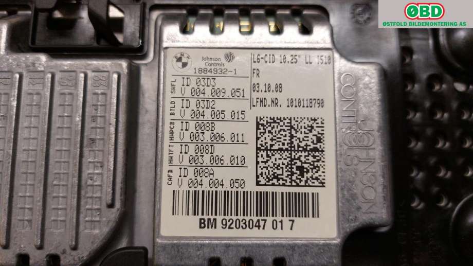 Instrument kjørecomputer til BMW 7-Serie 2009-2015 (F01/F02/F03/F04) (F01/F02/F03/F04) (BMW|65 50 9 268 709|)